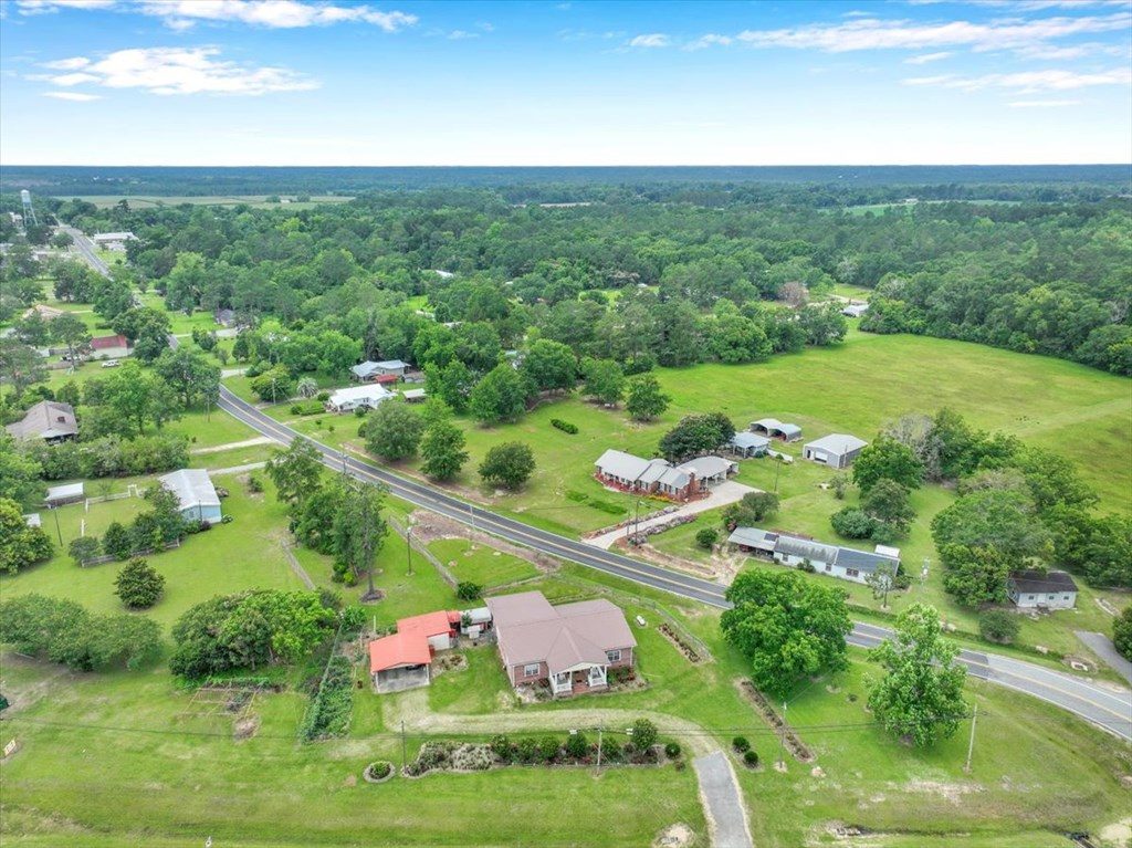 Aerial photo of a rural Southwest Georgia community near Moultrie